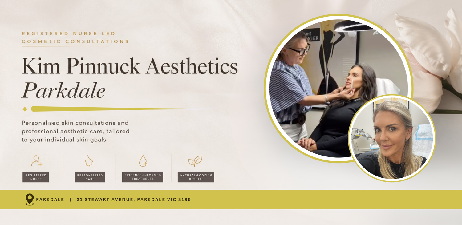 Kim Pinnuck Aesthetics Parkdale clinic providing Registered Nurse-led cosmetic consultations and personalised skin care